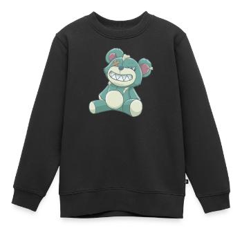 Pastell Gothic Bär - Kinder Premium Organic Sweatshirt - Schwarz - Vorne - AI Model Kid Female (0cm)