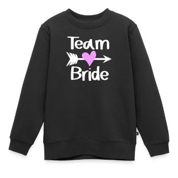 Team Braut - Kinder Premium Organic Sweatshirt - Schwarz - Vorne - AI Model Kid Female (0cm)