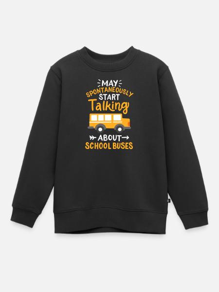 Schulbus - Kinder Premium Organic Sweatshirt - Schwarz