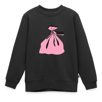 pink trash - Sweat Premium enfant bio - noir - Devant - AI Model Kid Female (0cm)