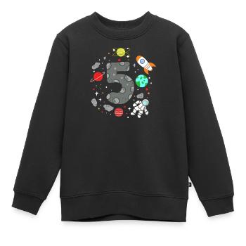 5. Geburtstag Weltraum Astronaut - Kinder Premium Organic Sweatshirt - Schwarz - Vorne - AI Model Kid Female (0cm)