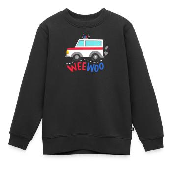 Krankenwagen Rettungsfahrzeug - Kinder Premium Organic Sweatshirt - Schwarz - Vorne - AI Model Kid Female (0cm)