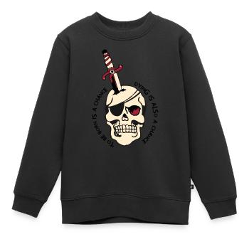 geboren Chance sterben auch Kopf des Todes Schädel Dolch - Kinder Premium Organic Sweatshirt - Schwarz - Vorne - AI Model Kid Female (0cm)