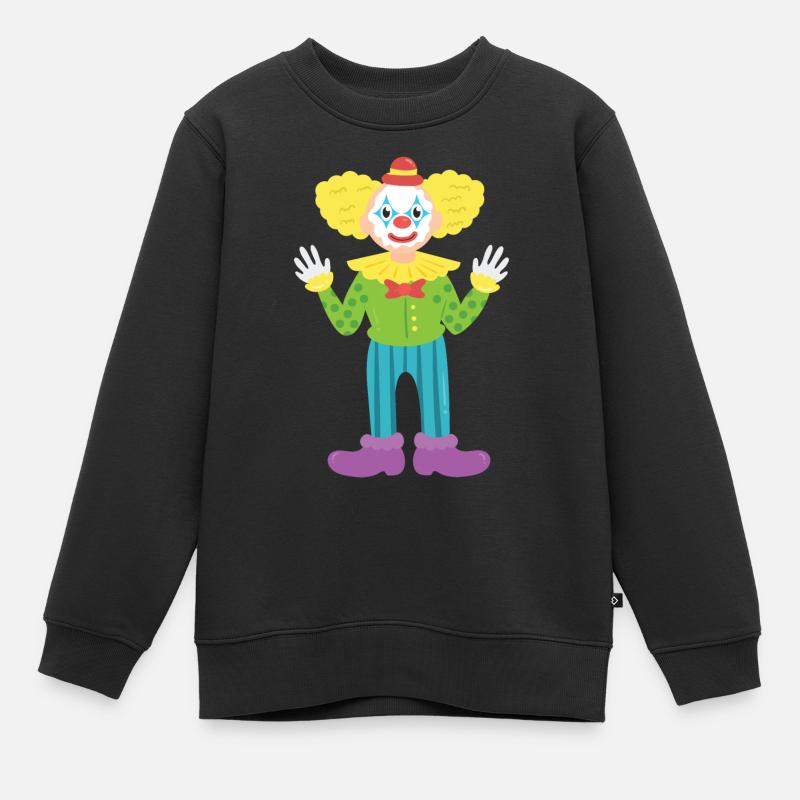 Clown - Kinder Premium Organic Sweatshirt - Schwarz