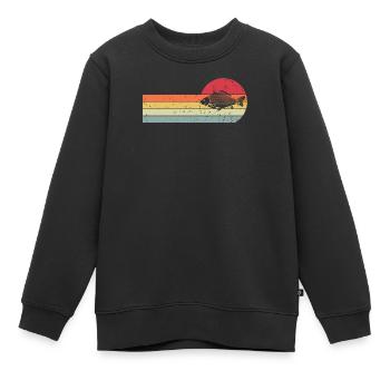 Karpfen - Kinder Premium Organic Sweatshirt - Schwarz - Vorne - AI Model Kid Female (0cm)