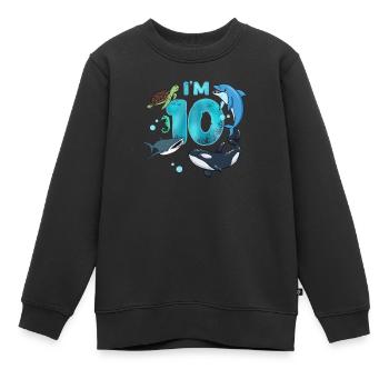 10. Geburtstag Unterwasserwelt - Kinder Premium Organic Sweatshirt - Schwarz - Vorne - AI Model Kid Female (0cm)