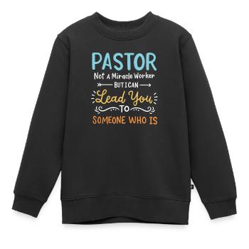 Pfarrer Priester - Kinder Premium Organic Sweatshirt - Schwarz - Vorne - AI Model Kid Female (0cm)