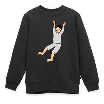 Homme en pyjama - Sweat Premium enfant bio - noir - Devant - AI Model Kid Female (0cm)