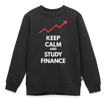 Geld und Finanzen - Kinder Premium Organic Sweatshirt - Schwarz - Vorne - AI Model Kid Female (0cm)