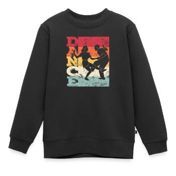 Boogie Woogie Swing Tanzen Retro Farben Vintage - Kinder Premium Organic Sweatshirt - Schwarz - Vorne - AI Model Kid Female (0cm)