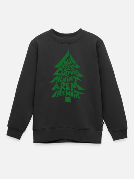 Tous les chemins mènent à Remiremont - Sweat Premium enfant bio - noir