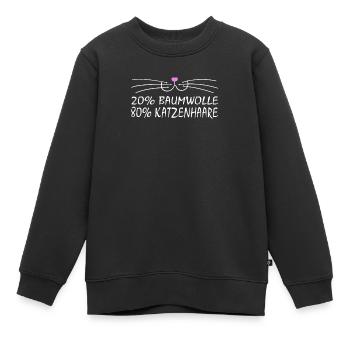 Katze Katzen Cat Kätzchen Mieze - Kinder Premium Organic Sweatshirt - Schwarz - Vorne - AI Model Kid Female (0cm)