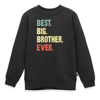 Le meilleur Big Brother de tous les temps! Meilleur Big Brother de tous les temps - Sweat Premium enfant bio - noir - Devant - AI Model Kid Female (0cm)