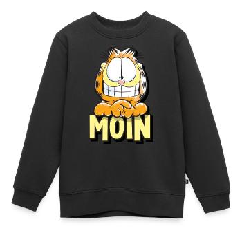 Garfield Moin - Kids Premium Organic Sweatshirt - black - Front - AI Model Kid Female (0cm)