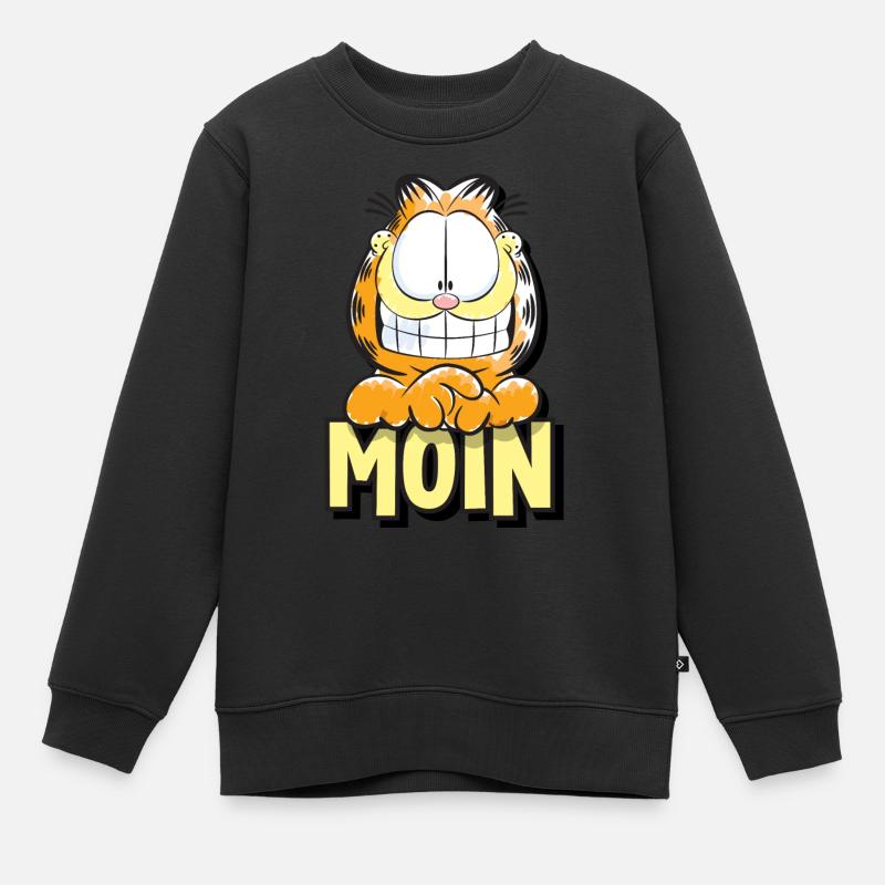 Garfield Moin - Kinder Premium Organic Sweatshirt - Schwarz