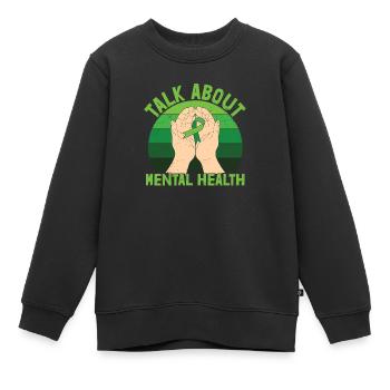 Talk About Mental Health - Kinder Premium Organic Sweatshirt - Schwarz - Vorne - AI Model Kid Female (0cm)