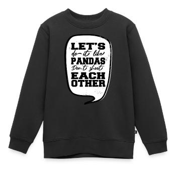 paix humour anniversaire amusement colombe de paix désarmement - Sweat Premium enfant bio - noir - Devant - AI Model Kid Female (0cm)