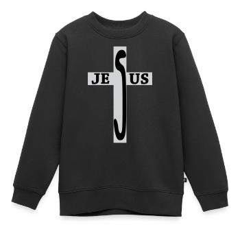 Jesus / Christentum / Katholisch - Kinder Premium Organic Sweatshirt - Schwarz - Vorne - AI Model Kid Female (0cm)