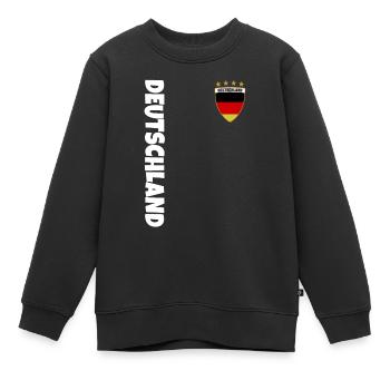 Fußball Deutschland EM 2024 Meister - Kinder Premium Organic Sweatshirt - Schwarz - Vorne - AI Model Kid Female (0cm)