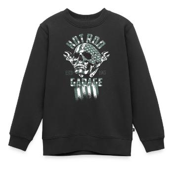 Hot Rod Garage - Kinder Premium Organic Sweatshirt - Schwarz - Vorne - AI Model Kid Female (0cm)