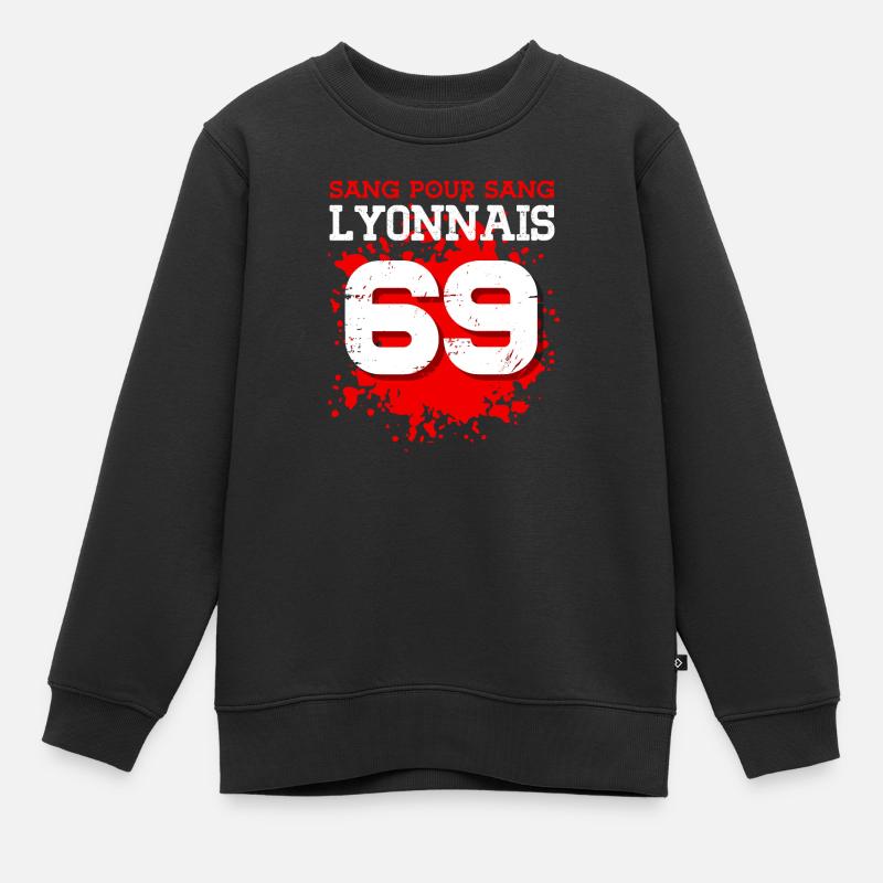 Sang pour Sang Lyonnais - Sweat Premium enfant bio - noir