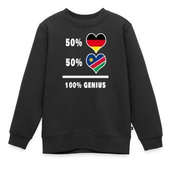 Allemagne et Namibie 100% Ingénieux / Cadeau - Sweat Premium enfant bio - noir - Devant - AI Model Kid Female (0cm)