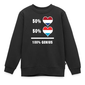 Luxembourg et Pays-Bas - Genial//Geschenk - Sweat Premium enfant bio - noir - Devant - AI Model Kid Female (0cm)