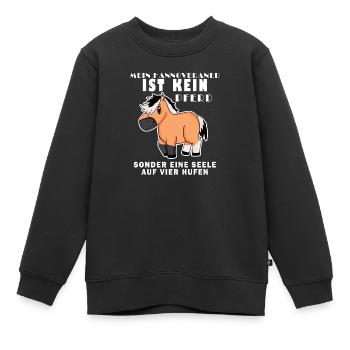 Hannoveraner Pferd Hauspferd - Kinder Premium Organic Sweatshirt - Schwarz - Vorne - AI Model Kid Female (0cm)