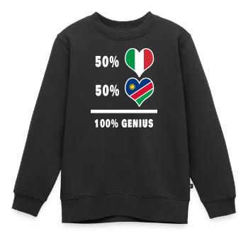 Brilliant Italien und Namibia / Geschenk - Kinder Premium Organic Sweatshirt - Schwarz - Vorne - AI Model Kid Female (0cm)