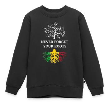Mali Never Forget Your Roots - Kinder Premium Organic Sweatshirt - Schwarz - Vorne - AI Model Kid Female (0cm)