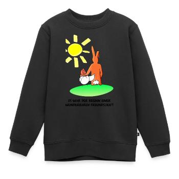 Freundschaft - Die Henne Maja - Kinder Premium Organic Sweatshirt - Schwarz - Vorne - AI Model Kid Female (0cm)
