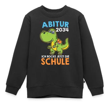 Abitur 2034 Schulkind 2034 Einschulung Abschluss - Kinder Premium Organic Sweatshirt - Schwarz - Vorne - AI Model Kid Female (0cm)