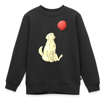 Golden retriever - Sweat Premium enfant bio - noir - Devant - AI Model Kid Female (0cm)