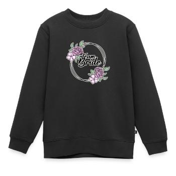 Team Braut - Kinder Premium Organic Sweatshirt - Schwarz - Vorne - AI Model Kid Female (0cm)