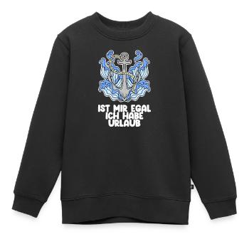 Urlaub - Kinder Premium Organic Sweatshirt - Schwarz - Vorne - AI Model Kid Female (0cm)