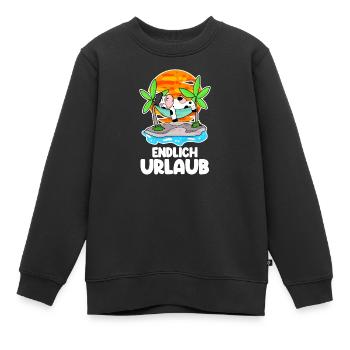 Urlaub - Kinder Premium Organic Sweatshirt - Schwarz - Vorne - AI Model Kid Female (0cm)