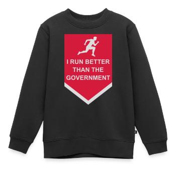 mieux fonctionner que le gouvernement - Sweat Premium enfant bio - noir - Devant - AI Model Kid Female (0cm)
