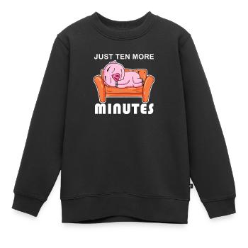 Dormez seulement dix minutes - Sweat Premium enfant bio - noir - Devant - AI Model Kid Female (0cm)