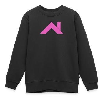 House Roof - Kids Premium Organic Sweatshirt - black - Front - AI Model Kid Female (0cm)