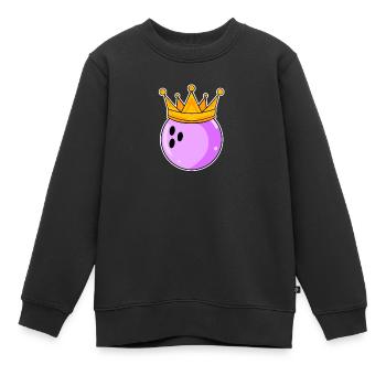 Bowling Damen Partnerlook - Kinder Premium Organic Sweatshirt - Schwarz - Vorne - AI Model Kid Female (0cm)