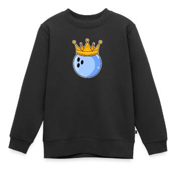 Bowling Herren Partnerlook - Kinder Premium Organic Sweatshirt - Schwarz - Vorne - AI Model Kid Female (0cm)