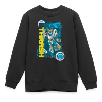 Transformers Earth Spark Thrash Terraner - Kinder Premium Organic Sweatshirt - Schwarz - Vorne - AI Model Kid Female (0cm)