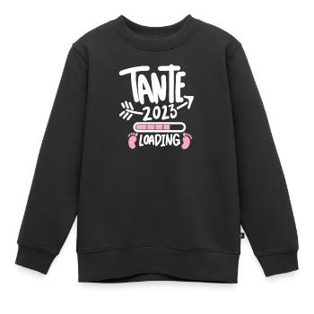 Tante 2023 - Tante werden - Tante Geschenk - Kinder Premium Organic Sweatshirt - Schwarz - Vorne - AI Model Kid Female (0cm)