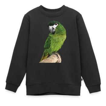 Le noble ara - Sweat Premium enfant bio - noir - Devant - AI Model Kid Female (0cm)