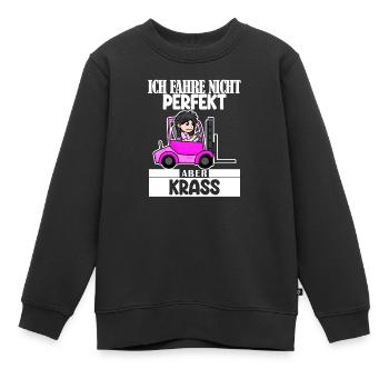 Staplerfahrerin Gabelstapler Lager Logistik Damen - Kinder Premium Organic Sweatshirt - Schwarz - Vorne - AI Model Kid Female (0cm)