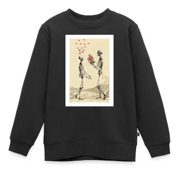 Poster - Wanna be my Valentine? - Valentinstag - Kinder Premium Organic Sweatshirt - Schwarz - Vorne - AI Model Kid Female (0cm)