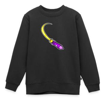 Rakete Lila - Kinder Premium Organic Sweatshirt - Schwarz - Vorne - AI Model Kid Female (0cm)