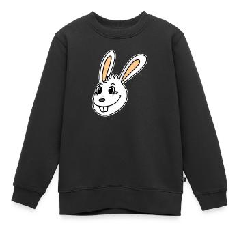 Tête de lapin Tête d’animal - Sweat Premium enfant bio - noir - Devant - AI Model Kid Female (0cm)