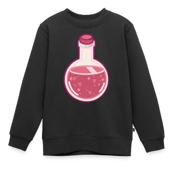 POTION ROSE - Sweat Premium enfant bio - noir - Devant - AI Model Kid Female (0cm)