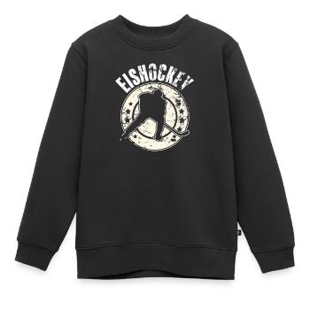 Eishockey - Kinder Premium Organic Sweatshirt - Schwarz - Vorne - AI Model Kid Female (0cm)